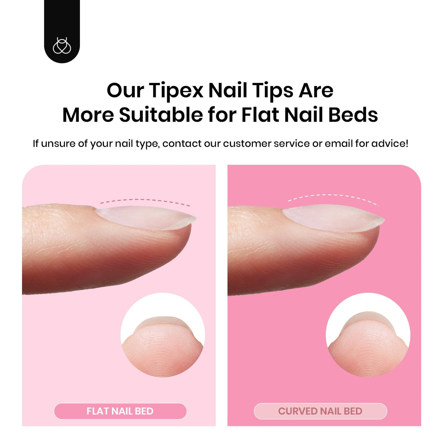 Beetles Tipex Nail Tips Kit Almond Medium, 224Pcs 16 Sizes,Pre-building Pre-Etched Strong Thicker Acrylic Tips with Mini U V Lamp Tipex Nail Glue