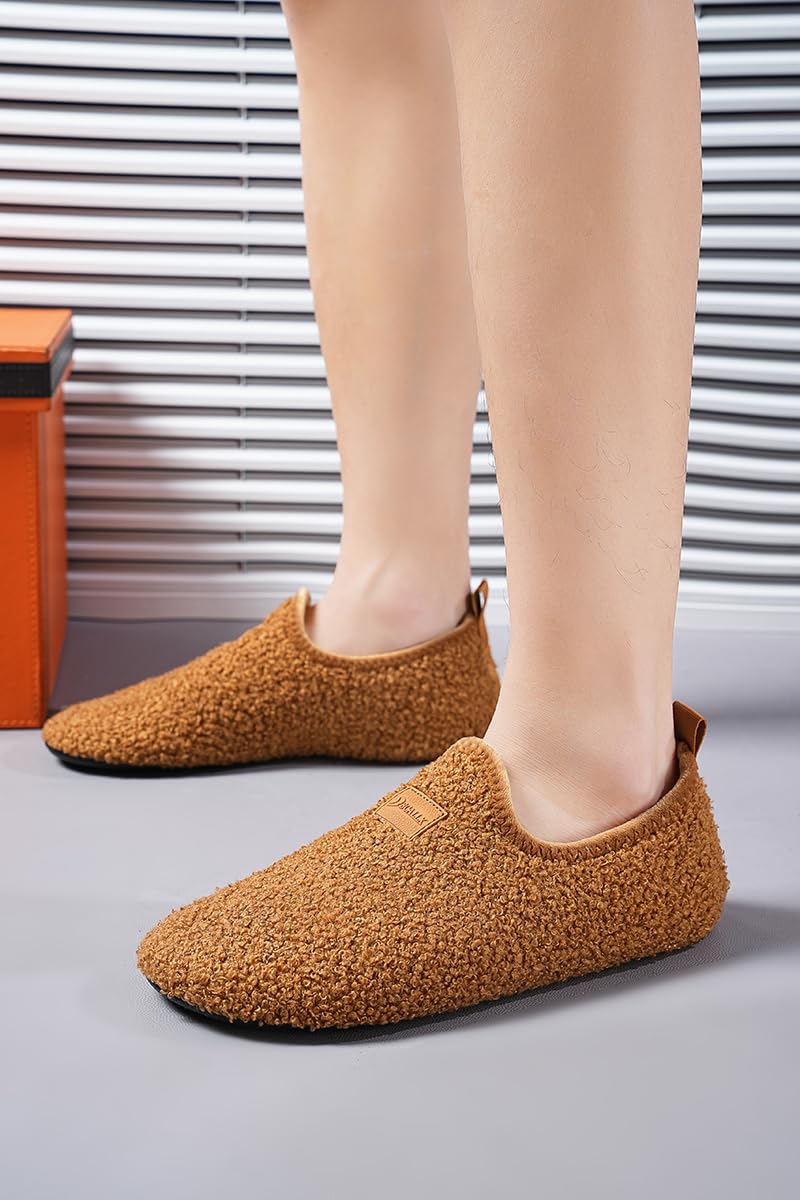 Adult Indoor House Slippers Socks Travel Lightweight Comfort Non Slip Grip House Floor Home Shoes for Women Men