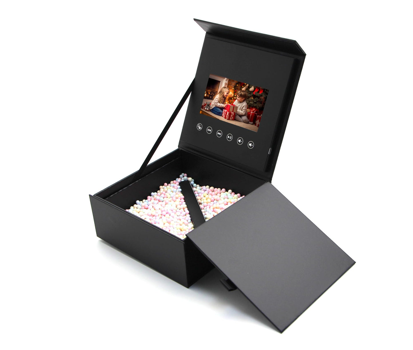 Sourcingbay Video Gift Box | 5" HD IPS Screen | 4GB Storage | Auto-Play Magnetic Lid | Hidden Surprise Compartment | Rechargeable Battery | Type-C Charging