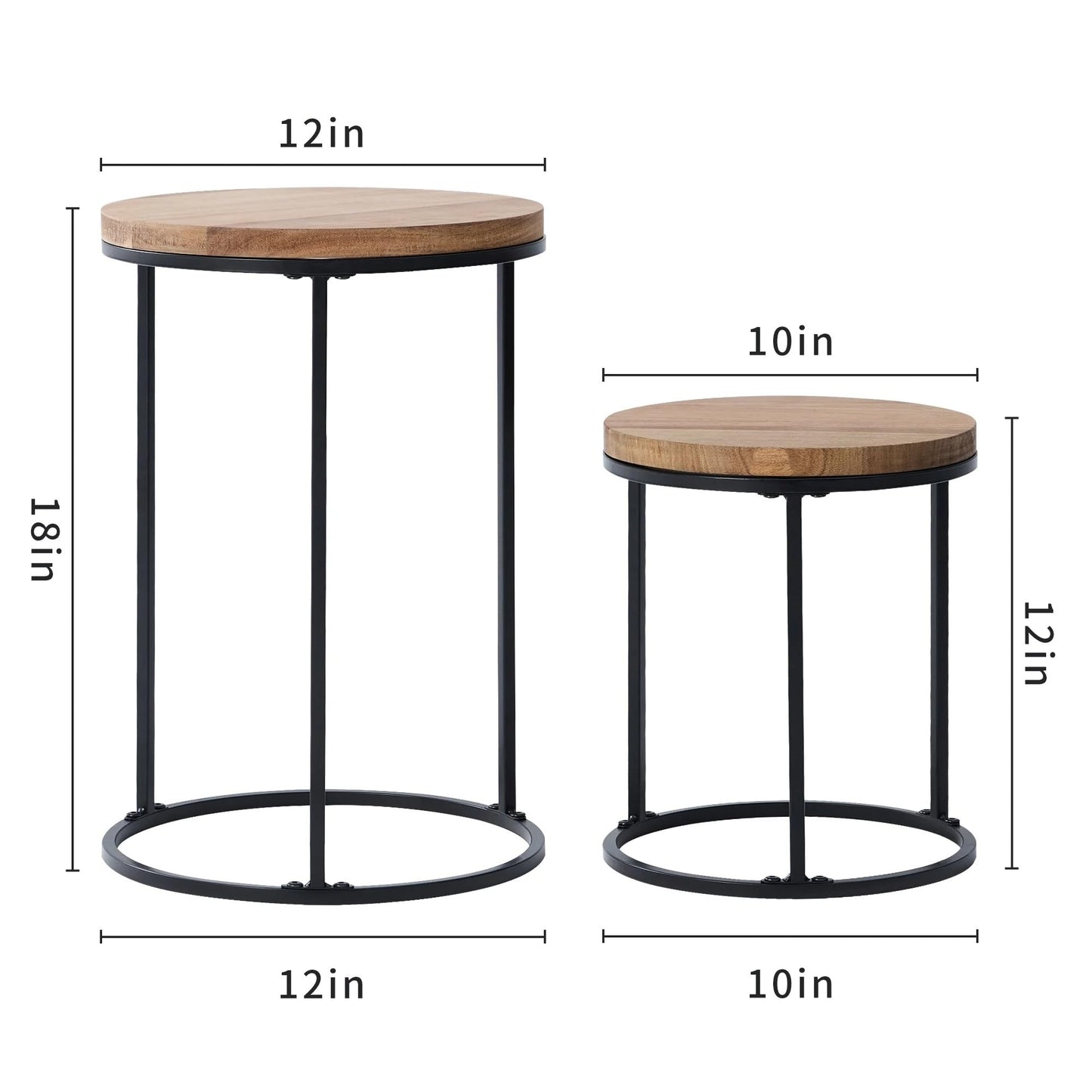 CZTGNMI 2 Pack Acacia Wood Plant Stands Patio Balcony Plant Display Must-Have