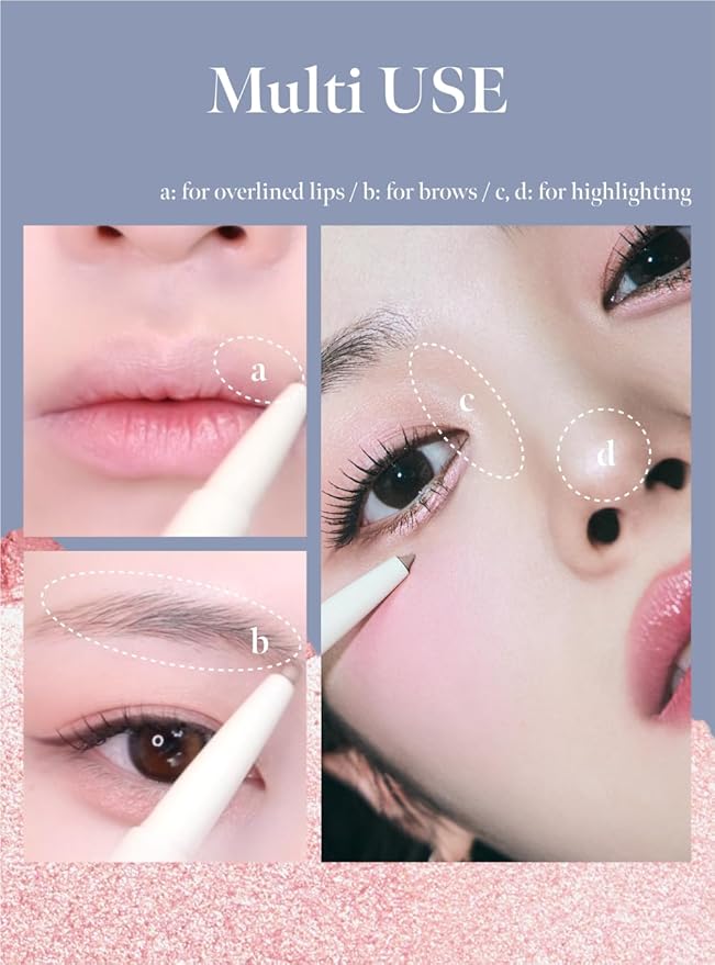 Idol AEGYO-SAL Maker 04 Ice Berry, 2-in-1 Under-Eye Highlighter and Contour Liner for Bright, Voluminous Eyes, Long-Lasting, Smudge-Proof Shimmer Stick with Natural Glow, Korean Beauty