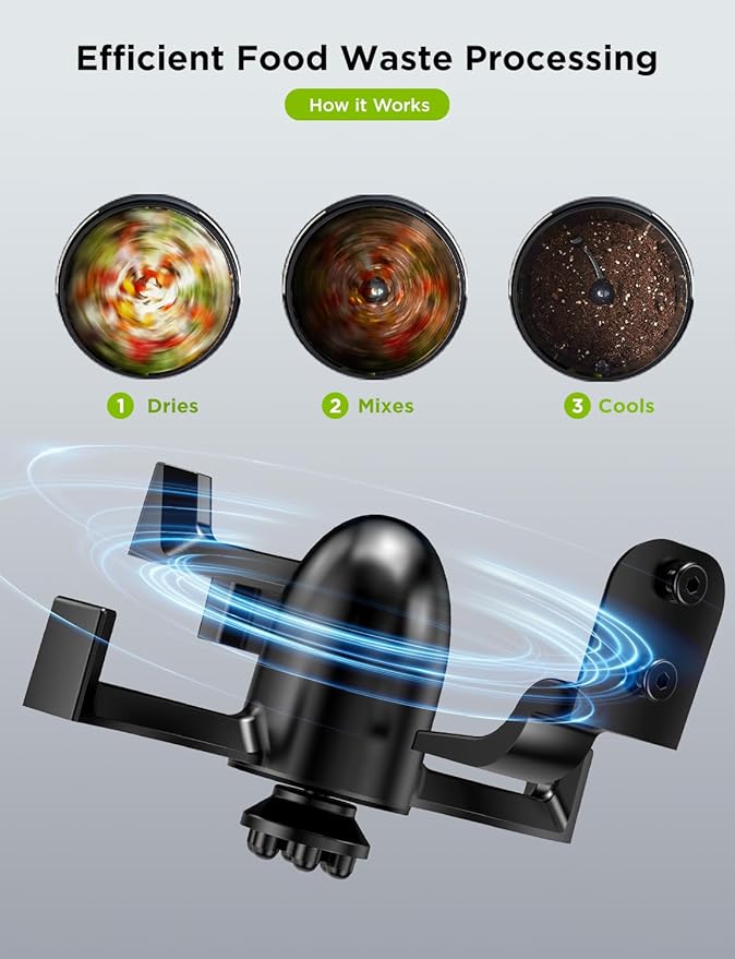 GoveeLife Smart Electric Composter for Kitchen, 3L Compost Bin Indoor with App & Voice Control, Auto-Cleaning, 3 Modes, Turn Food Waste to Fertilizer for Garden, Food Waste Compost Machine