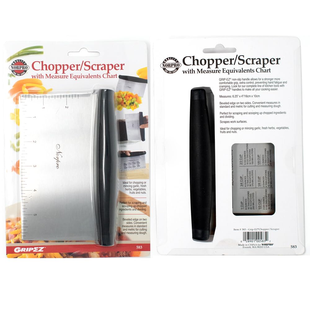 Norpro Grip-EZ Scraper/Chopper,Black