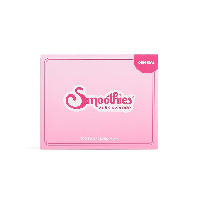 Smoothies Full Coverage Wrinkle Patches for Face Overnight - Facial Patches for Forehead, Elevens, Crows Feet and more, 192 Facial Adhesives per Box - Face Tape, Made in the USA