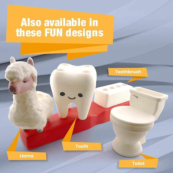 Silly Toilet-Shaped Toothbrush Holder – Fun Bathroom Organizer for Kids, Holds 4 Toothbrushes, Hilarious and Functional