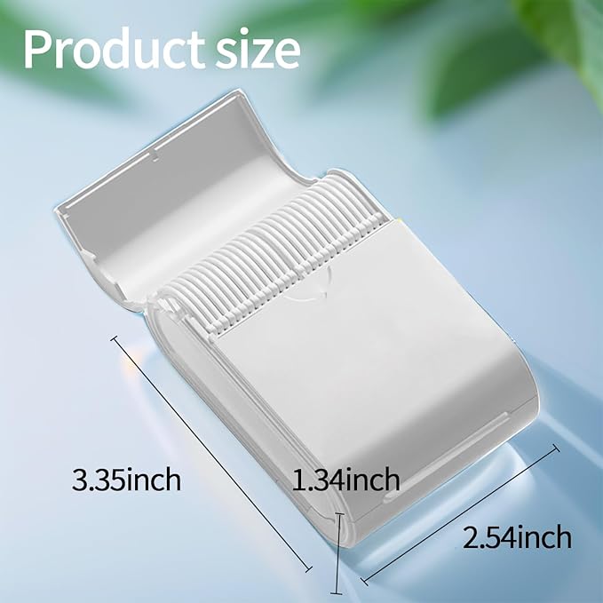 Portable Dental Floss Picks Case 2 Box,52 Count Flosser a Box – Travel Dental Hygiene Kit with Floss Stick and Toothpick Cases -White,Mint Flavored, Twin Line Design.