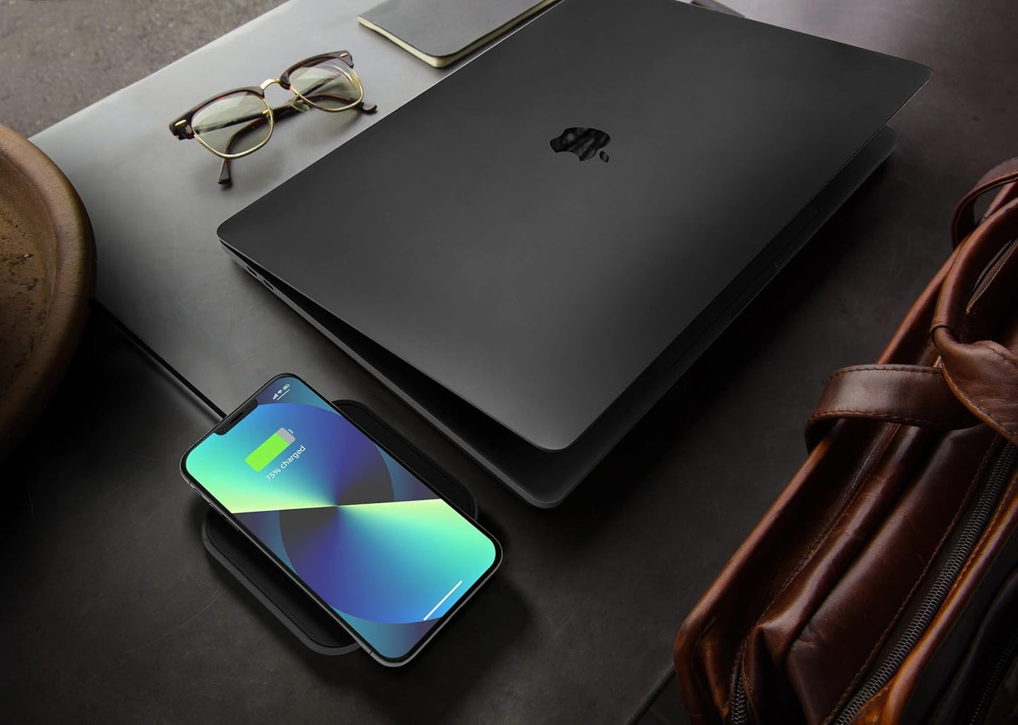 Zens Qi Certified Aluminium Wireless Charging Pad, Supports Fast Wireless Charging up to 10 Watts - Works with All Qi-Enabled Devices