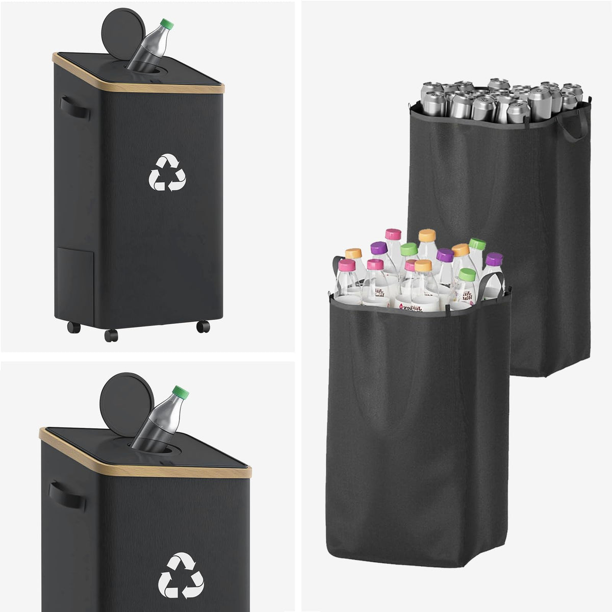 26 Gallon Kitchen Recycling Bin with Lid