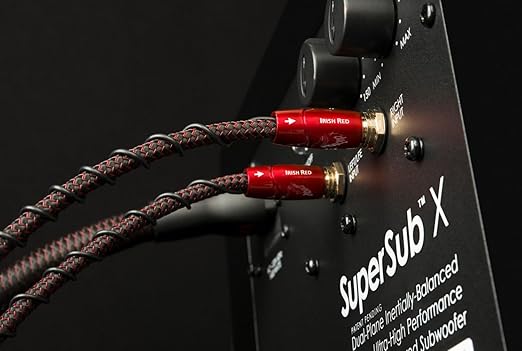 AudioQuest 5m Irish Red RCA Low-Frequency Subwoofer Audio Interconnect Nylon Braid