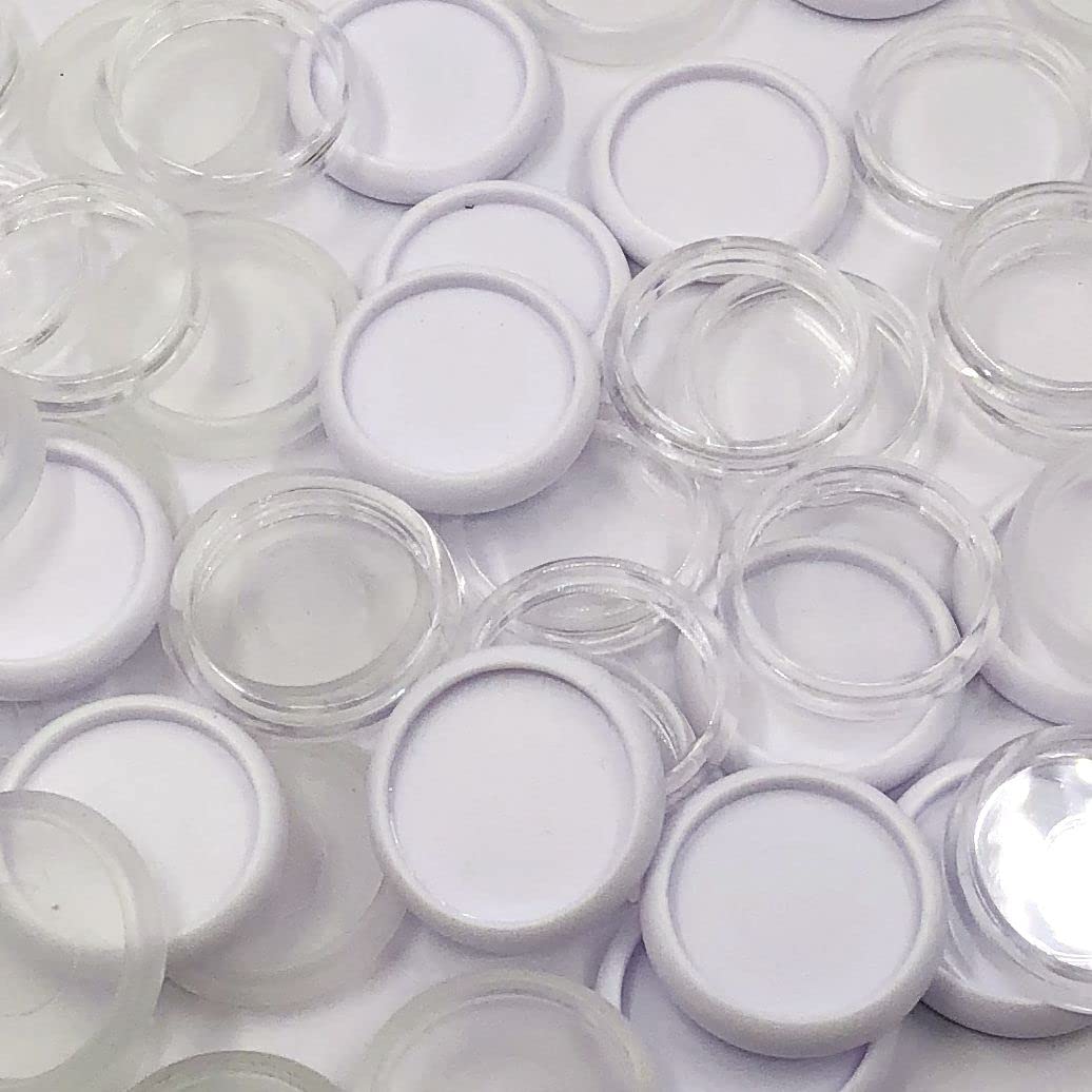 ITSYHPRO 100pcs Discbound Notebook Discs DIY Planner Accessories fits for Tul,Levenger,Arc,Happy Planner,Talia(Super Clear White Clear Mixed,1.1inch/28mm)
