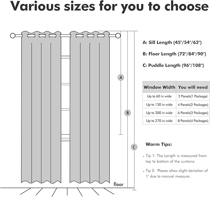 MIULEE Linen Textured Curtains for Bedroom Solid 100% Blackout Thermal Insulated Bright White Grommet Room Darkening Curtains & Drapes Luxury Decor for Living Room Nursery 52 x 63 Inch (2 Panels)
