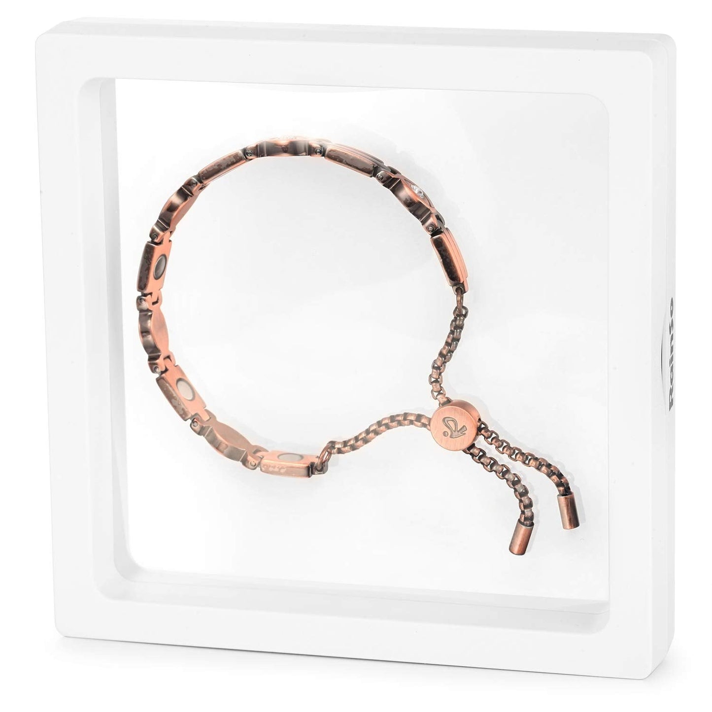 RainSo Women Pure Copper Magnetic Bracelets Adjustable Design with Display Box(1 Pcs)