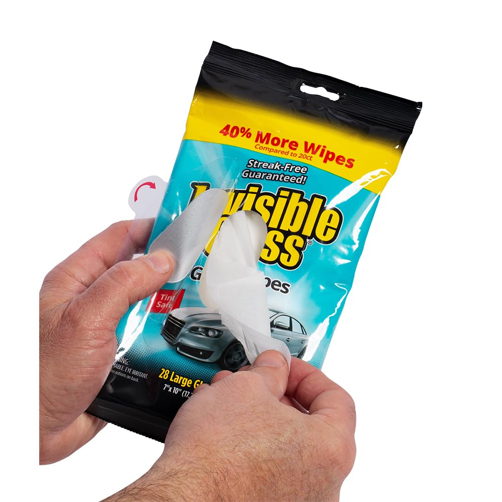 90161 4PK Large Glass Cleaning Wipes for Streak (112 Count)