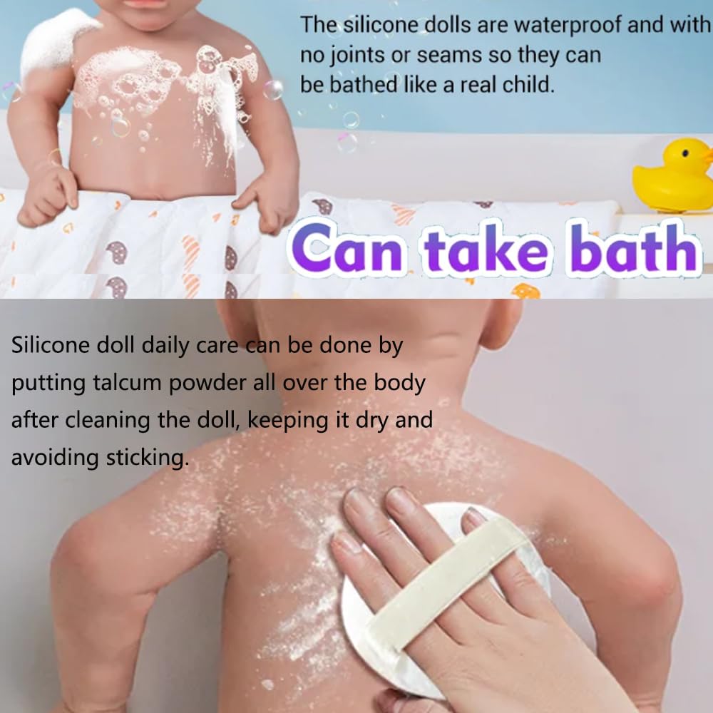 Abenduot 18inch 6.2lbs Can Open Mouth Full Body Silicone Baby Dolls,Lifelike Soft Solid Silicone Newborn Doll Anatomically Correct Girl Dolls - Pascale