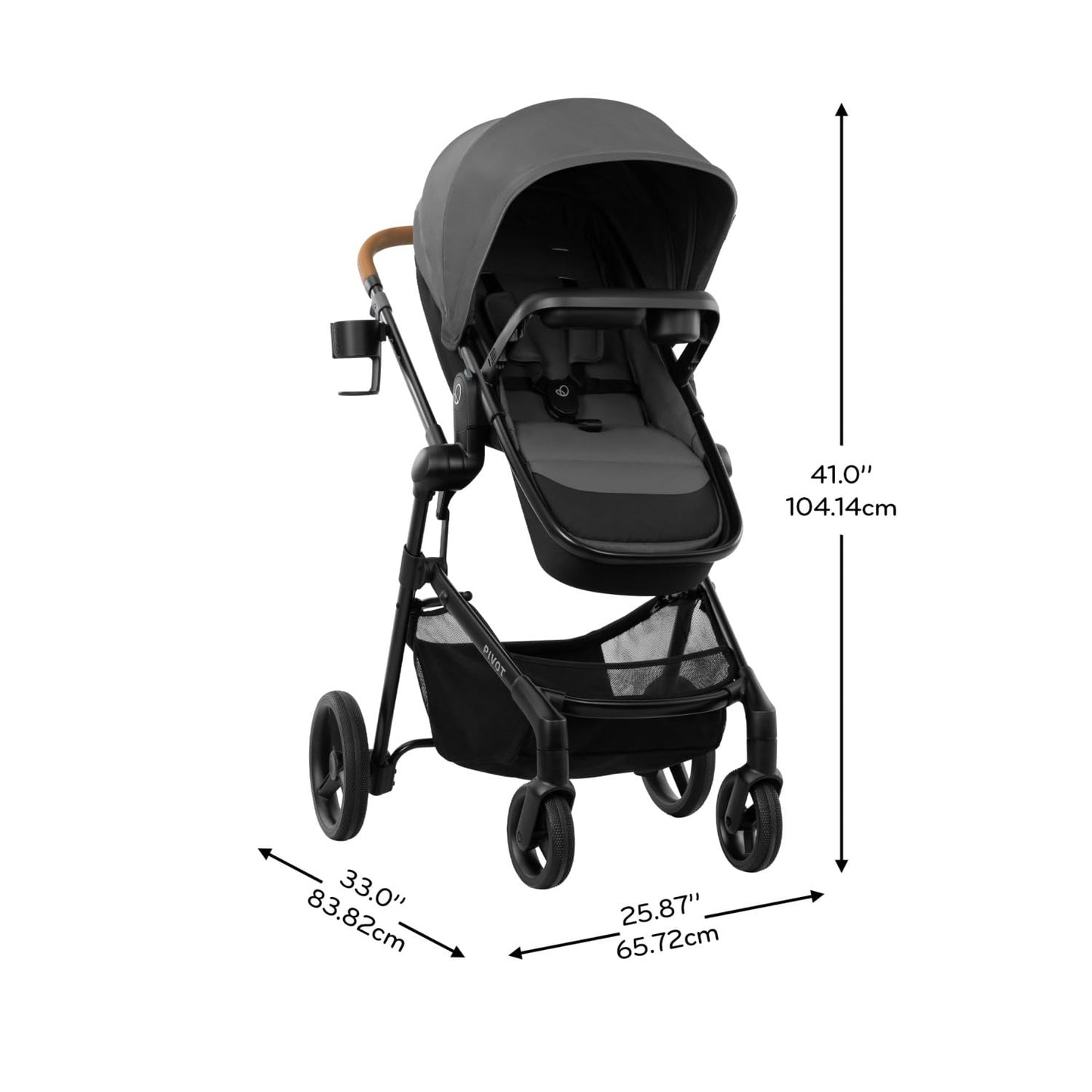 Evenflo Pivot NXT Travel System with LiteMax NXT Infant Car Seat (Silverado Gray)