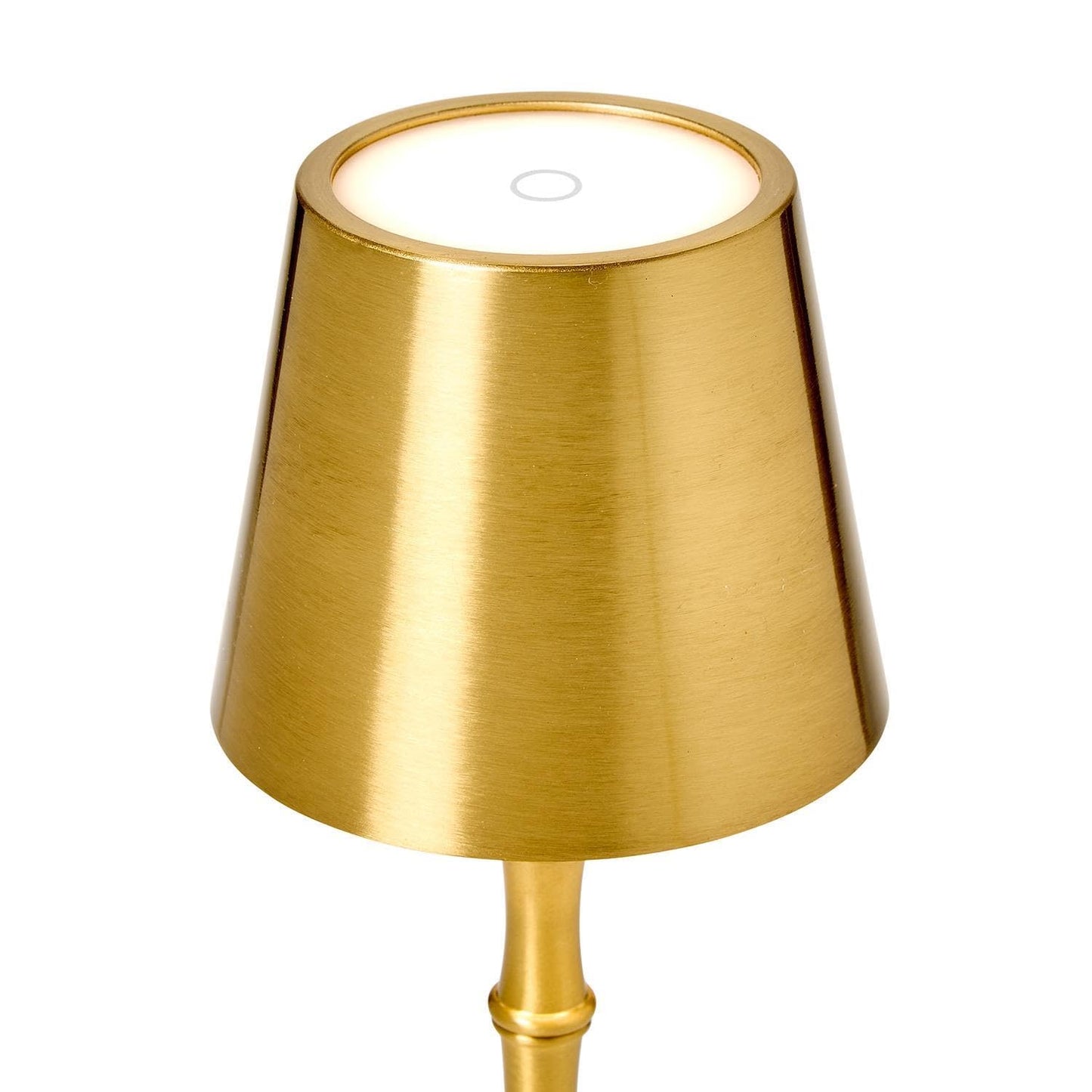 Two's Company LED Cordless Gold Bamboo Table Lamp in Gift Box, 14.5-Inch, Iron