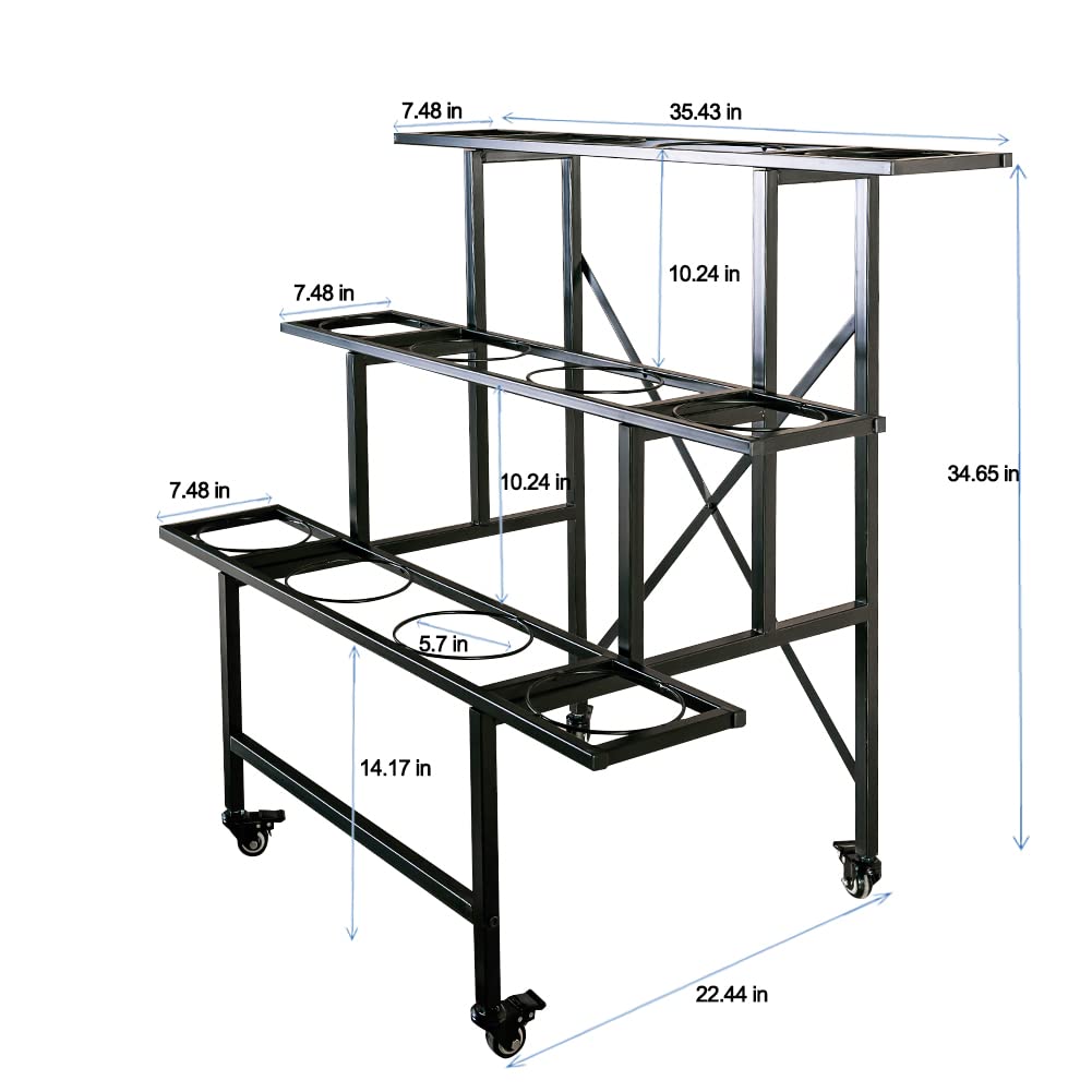Zhongma 3 Tier Metal Flower Display Stand Frame ( This item is not recommended for purchase separately,Please be cautious when purchasing separately, as it may not be usable)