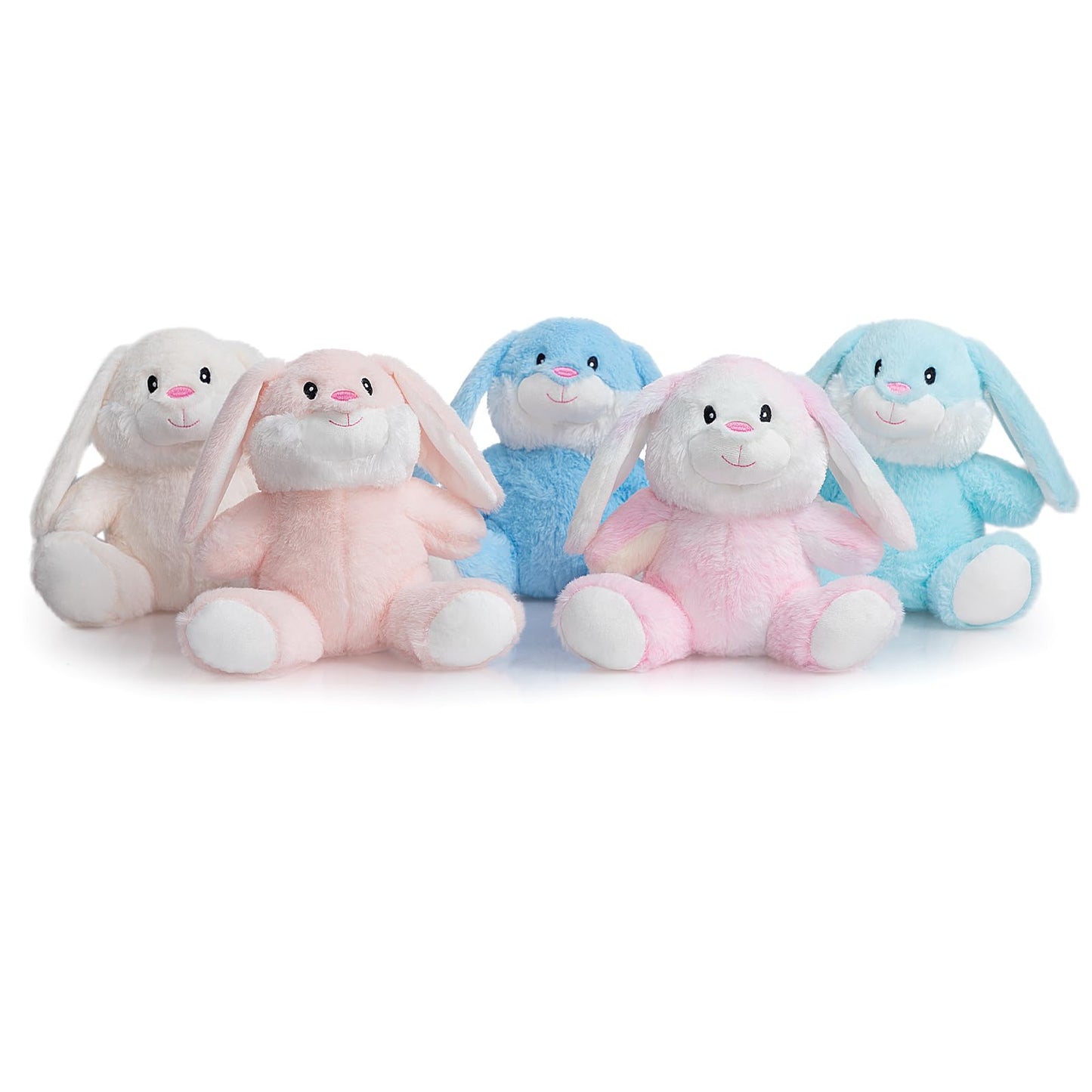 HollyHOME Bunny Stuffed Animal, Easter Bunny Plush Toys, Soft and Cuddly Stuffed Rabbit Easter Gift for Kids Baby Girls 10inch White
