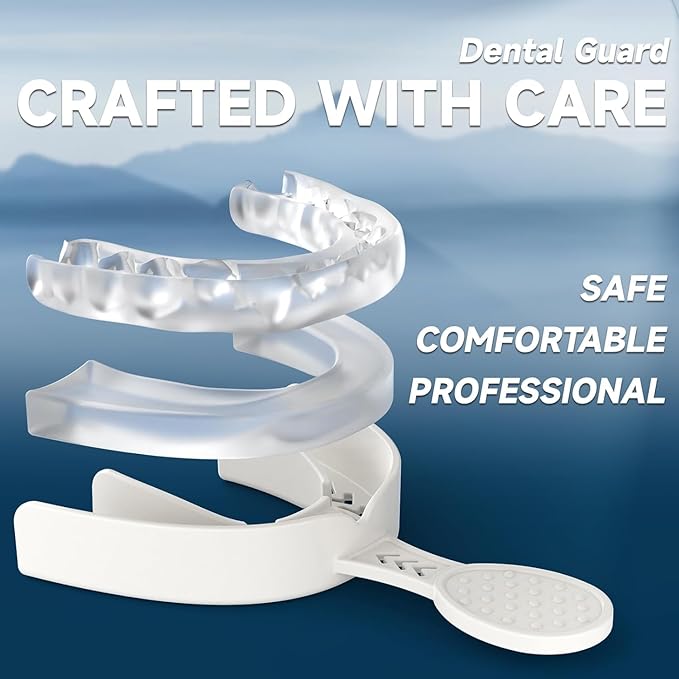 4 Pack Upgraded Night Guards for Teeth Grinding and Clenching, Standard Size, Professional Mouth Guard with Fitting Tray for Adults & Teens, Comfortable Solution for Clenching