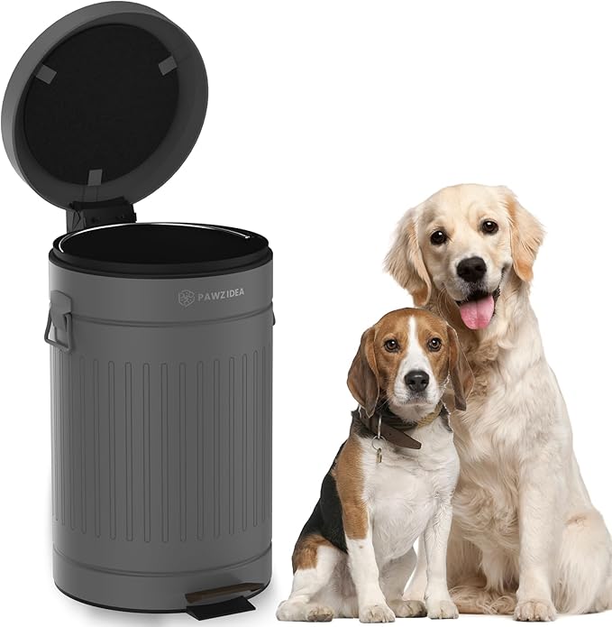 PAWZIDEA Dog Poop Trash Can Outside Odor Control, 3.1 Gallon, Waterproof