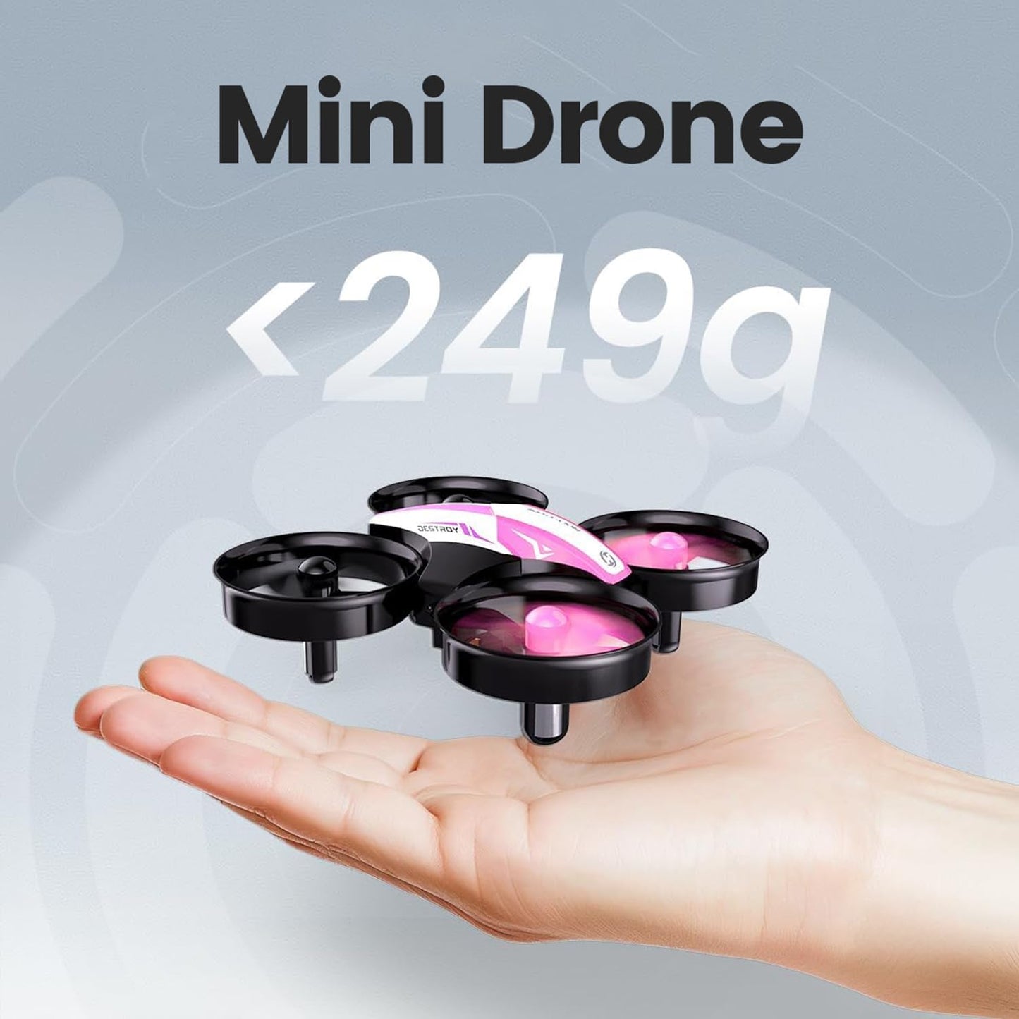 Holy Stone HS210 Mini Drone for Kids 8-12 and Beginners, RC Nano Quadcopter Indoor Drone with Circle Fly, Auto Hovering, 3D Flip, and Headless Mode, Great Gift Toy for Boys and Girls, Pink