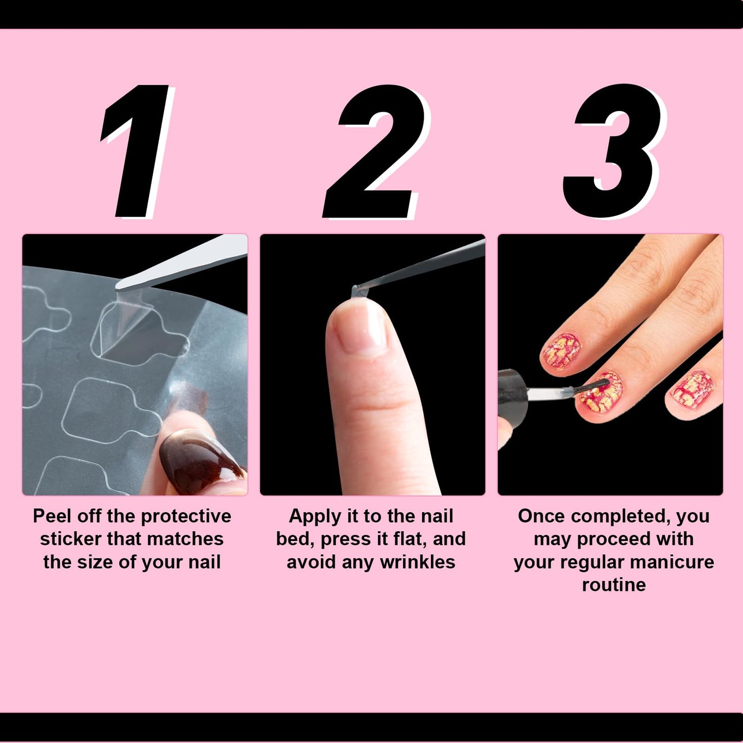 Nail Repair Patches for Damaged Nails - 580 Units Pre-cut Nail Repair for Fixation & Isolation Layer, Recovery Protective Layer for Acrylic Various Sizes, Easy to Use, Invisible & Instant