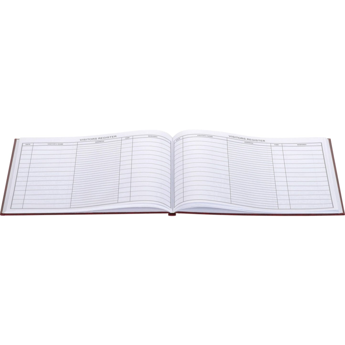 Wilson Jones S490 Visitor Register Book, Red Hardcover, 112 Ruled Pages, 8 1/2 x 11