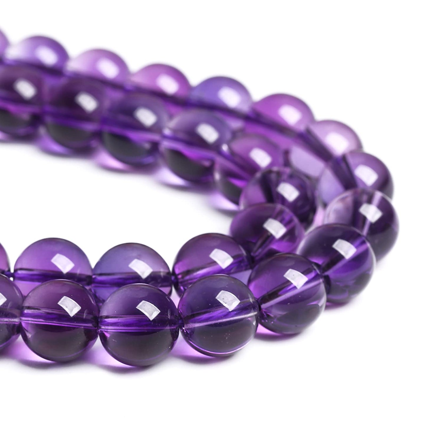 6MM 60PCS Natural Stone Clean Amethyst 3A Grade Crystal Loose Beads for Jewelry Making DIY Bracelet