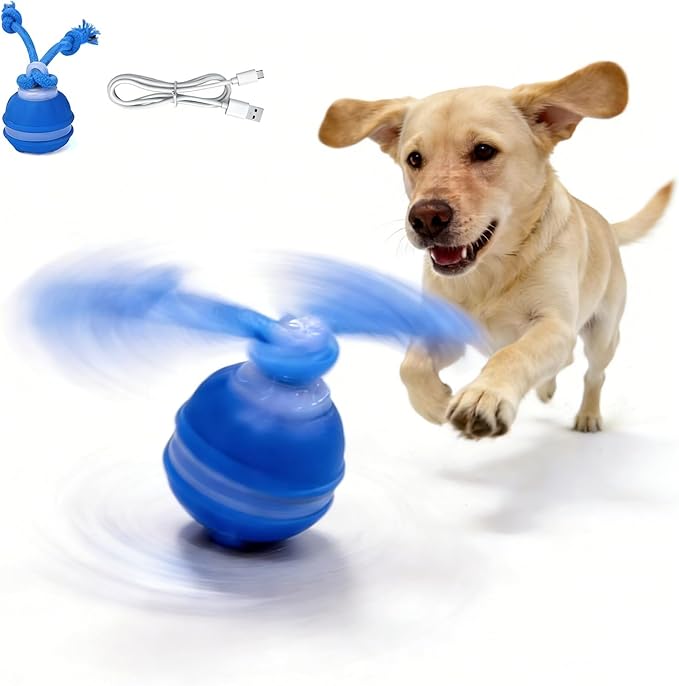 Interactive Dog Toys ,2026 upgraded motion-sensing pet toy ball, interactive dog toy ball with 360° intelligent automatic rolling. Built-in bird chirping attract dogs and keep them playing (orange)