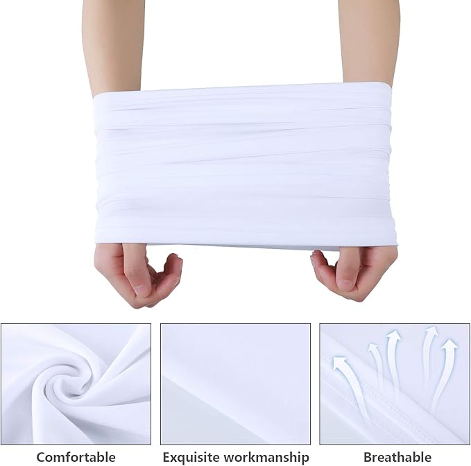 Geyoga 6 Pieces Winter Face Mask for Men UV Protection Mask Sunscreen Breathable Windproof Neck Gaiters Scarf Fishing Cycling Running (White)
