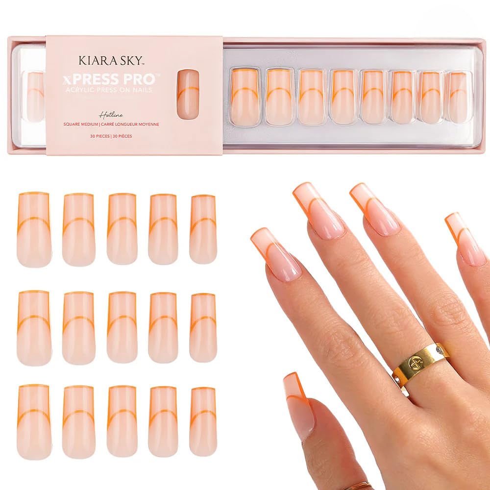 KIARA SKY 100% Acrylic Press On Nails - Chrome Press On Nails | Long-Lasting, Easy Application, Salon-Quality Instant Manicure for Nail Art DIY | 15 sizes - 30 piece Kit