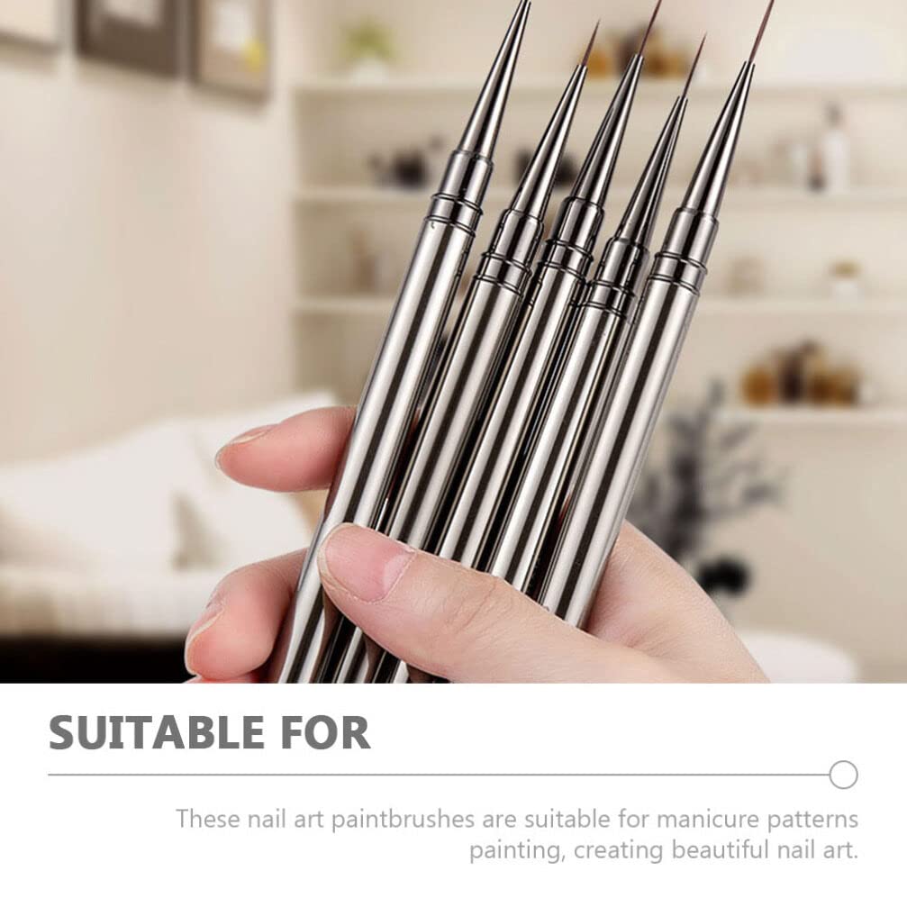 FRCOLOR Nail Art Brush Ultra-Fine Liner Pen 7.08 Inch Precision Manicure Tool for Detailed Nail Drawing and Diy Designs Suitable for Home and Salon Use