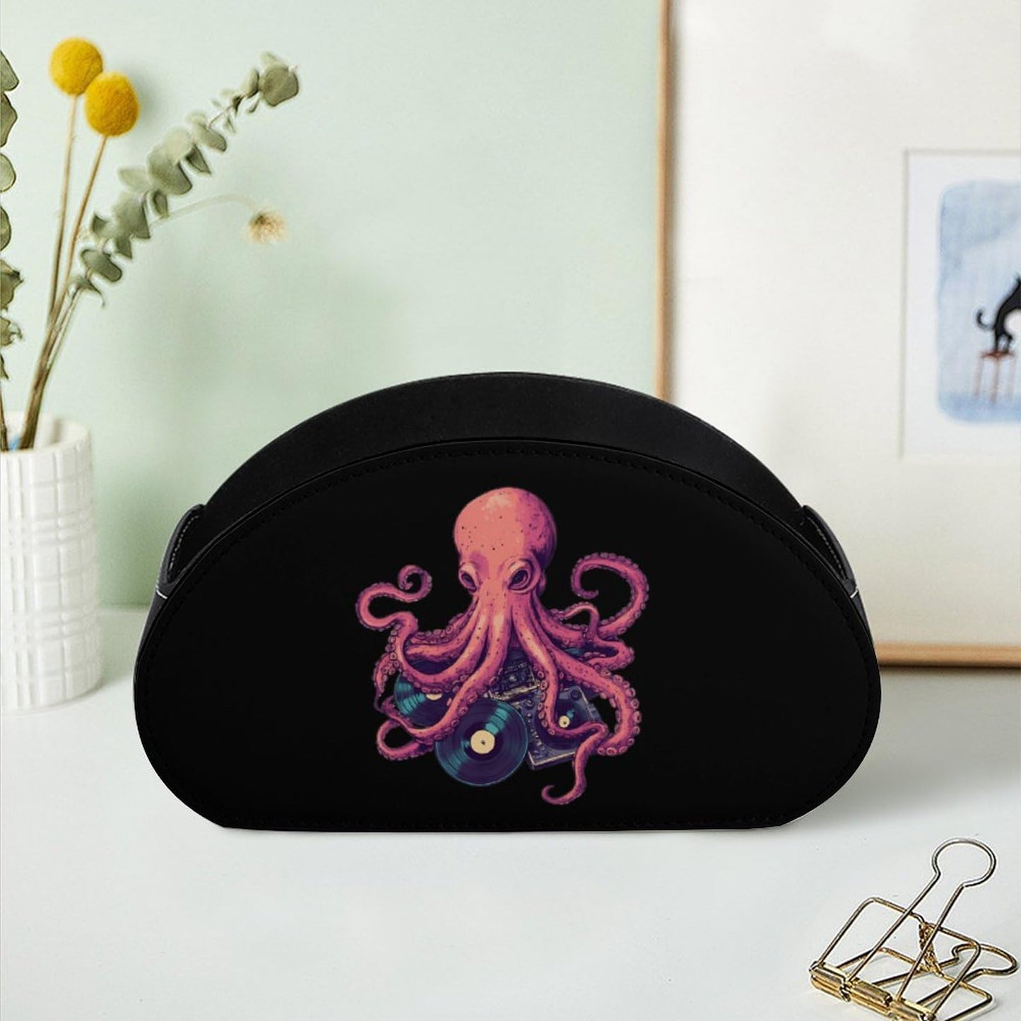 DJ Octopus Remote Control Holder with 5 Compartments Caddy Desktop Organizer for Home Office