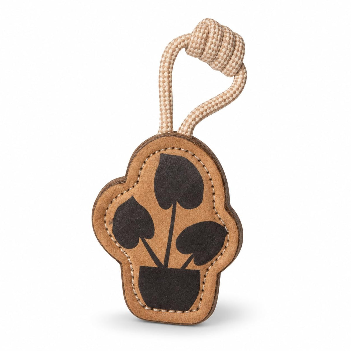 PAWPOURRI Natural Suede Leather and Rope Chew Toy with Bone Design for Medium and Large Dogs | Durable Interactive Play Toy | Great for Fetch, Tug and Daily Chewing Fun