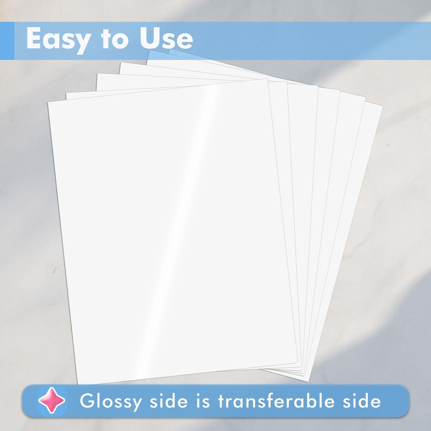 KOALA Sublimation Sticker Paper Glossy White Waterproof Vinyl 8.5x11 inch 25 Sheets, Quick Dry Vivid Colors Holds Ink well