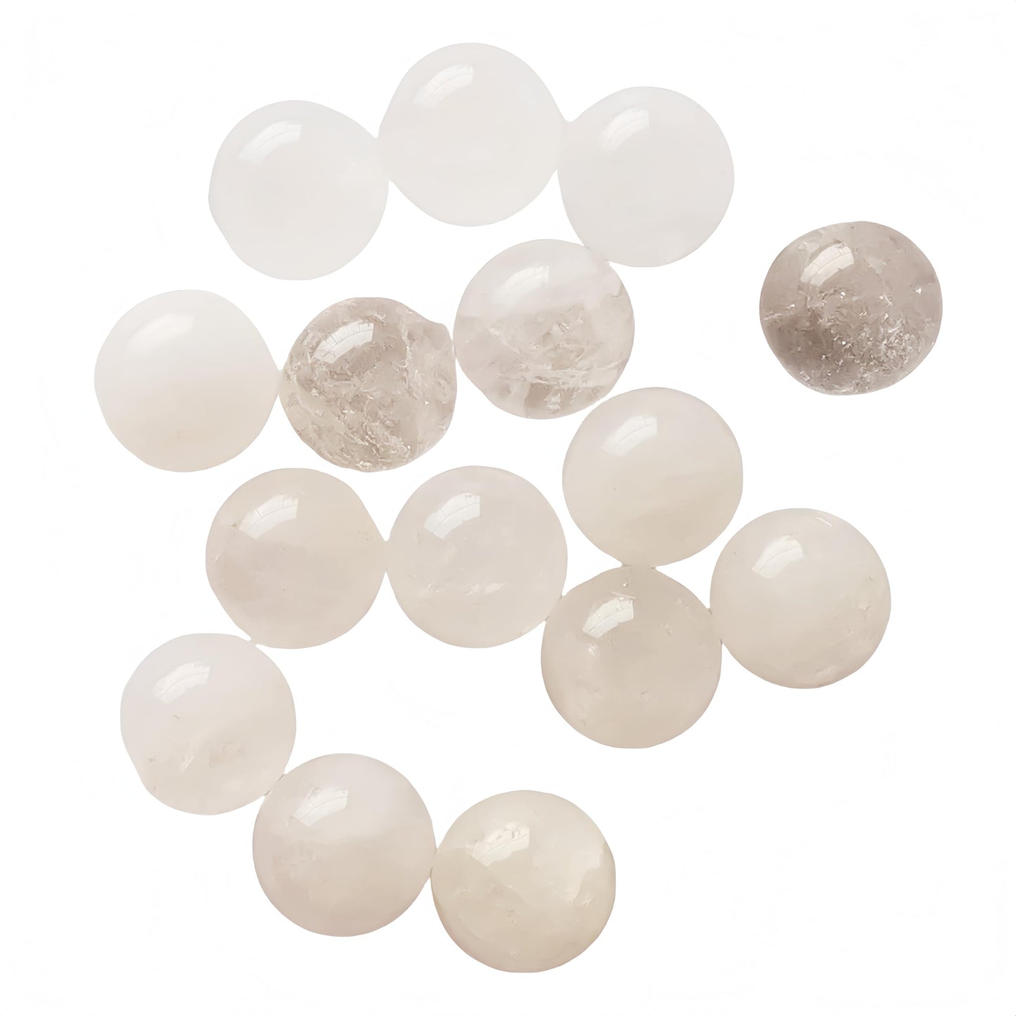 Sunshcat Natural Rock Quartz 0.78 Inchs Crystals and Healing Stone Ball Set,Home Desktop Feng Shui Array Decoration(7 Pieces) 