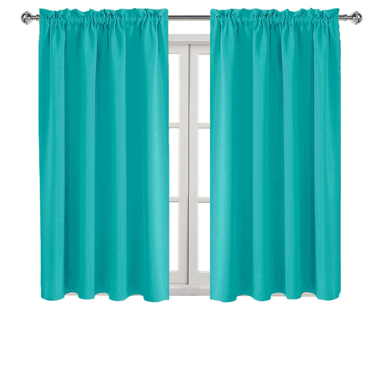 Blackout Curtains for Bedroom Living Room 52 x 45 Inch Long 2 Panels