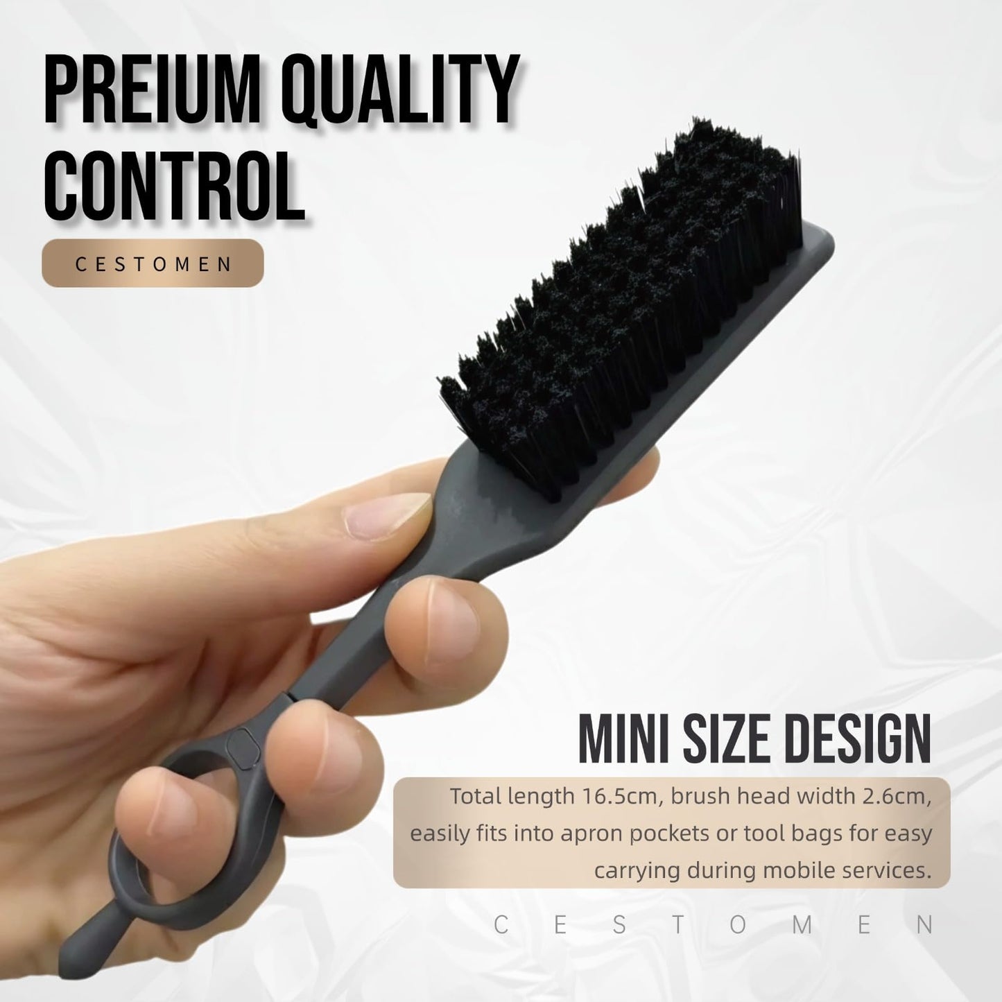 2Pcs 360°Rotatable Ring Barber Clipper Brushes, Nylon Bristles Blade Cleaning Brush Styling Brush Tool for Hair Cutting Barber and Home Use