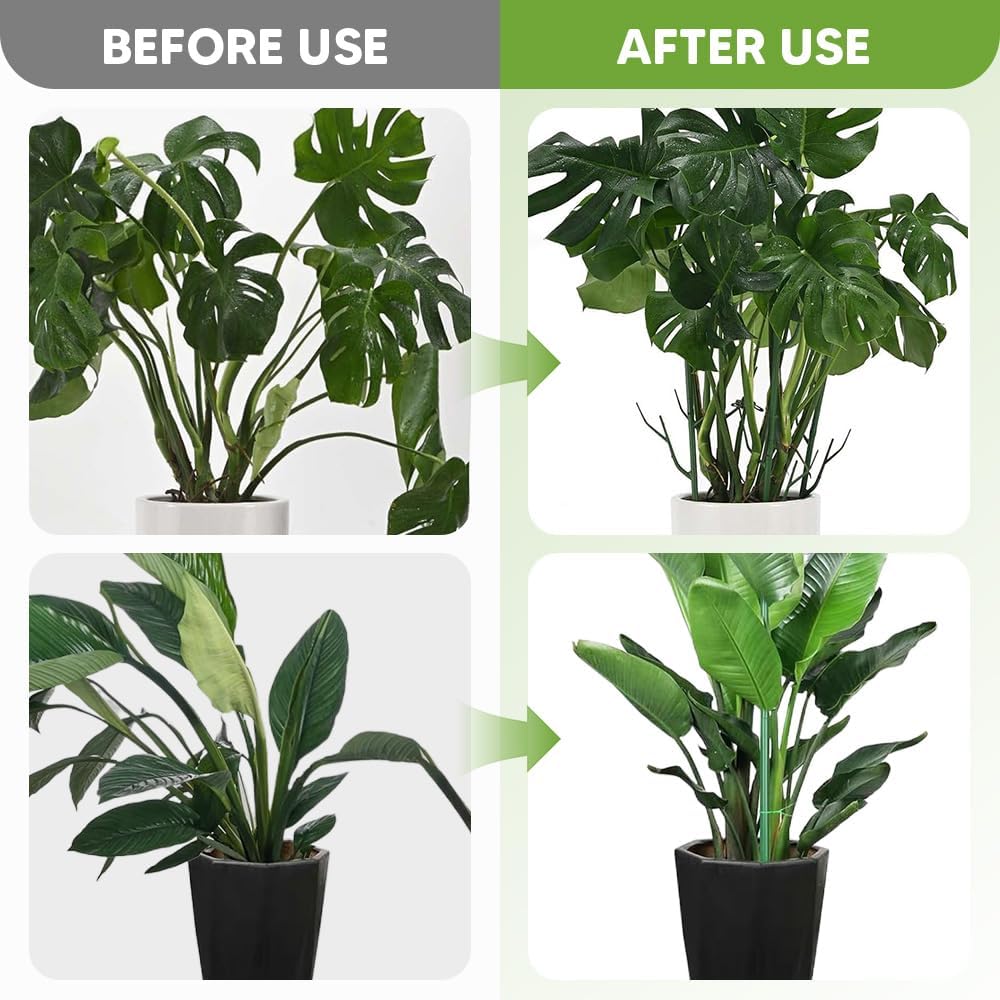 Stackable Monstera Plant Support, Garden Plant Support Stakes for Indoor Outdoor Plants, Climbing Plant Support Structures Plant Holder Stick Moss Pole for Support Tall Potted Plants (10 Pack)