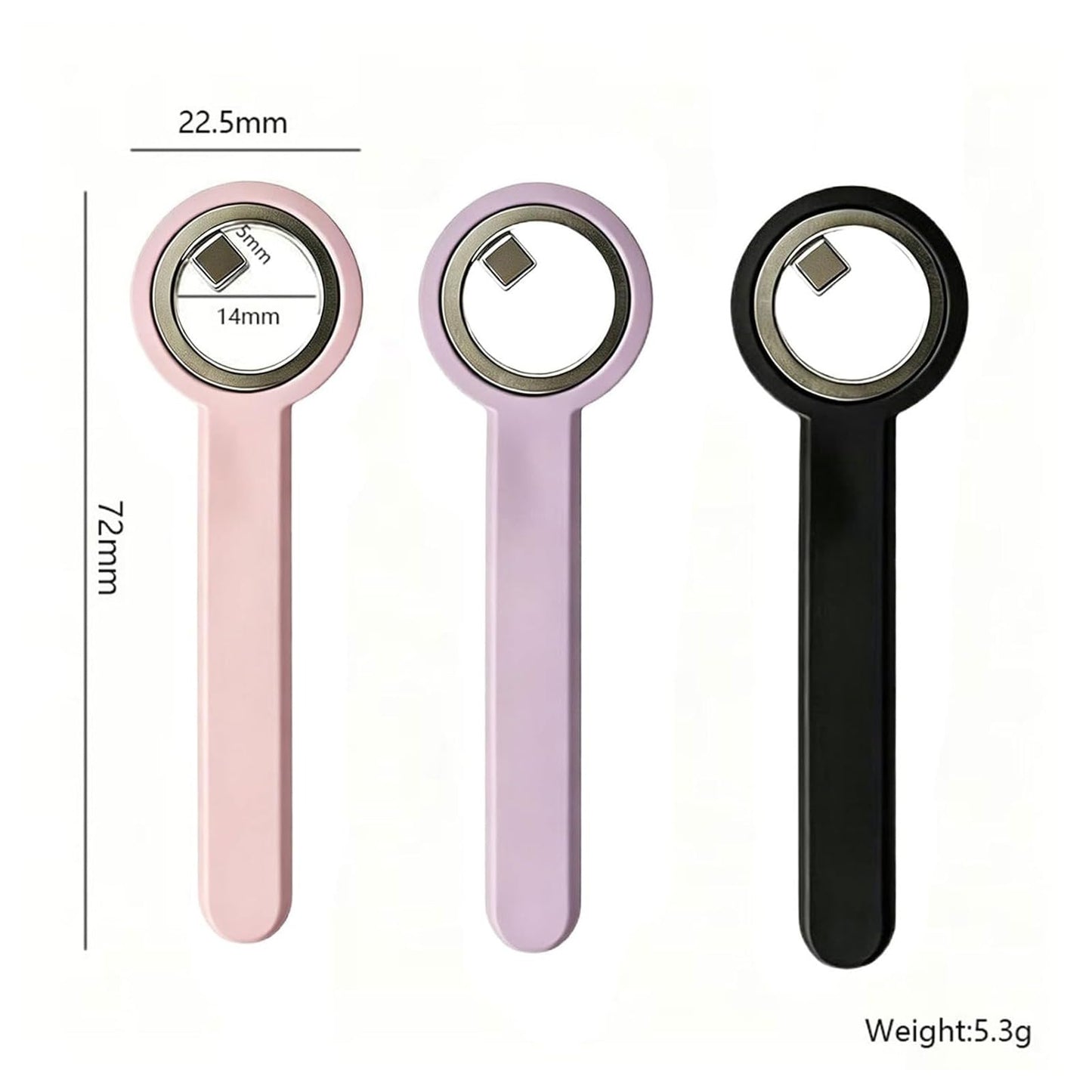 Ring-Shaped Cat Eye Magnet for Nails, Hollow Magnetic Design Circle Cat Eye Magnet for 3D Halo French Tip Nail Art, Home Salon DIY Manicure Tool (3Pcs-Pink+Purple+Black)