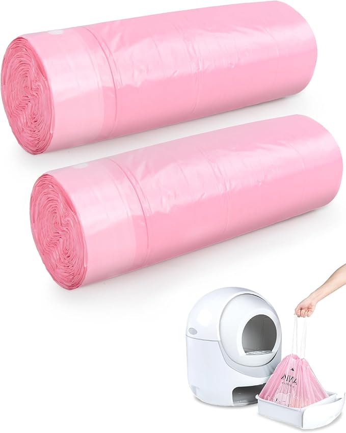 ANWA 40 Count Automatic Litter Box Bags, Litter Box Robot 4/5 Waste Bags