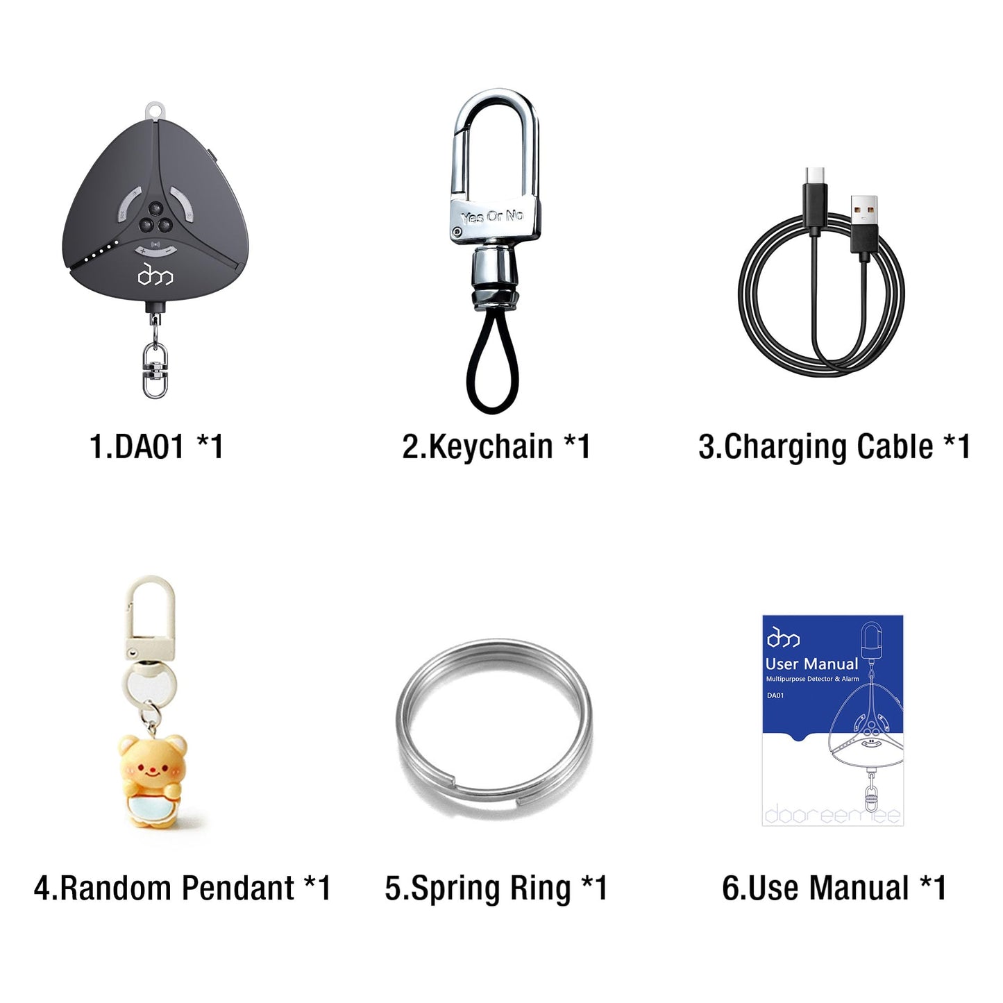 dooreemee GPS Tracker Detector & Signal Detector – Portable Hidden Camera Detector and Tracker Detector with Alarm & Flashlight, Travel Security Keychain for Women