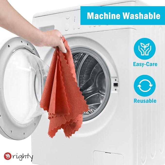 Orighty Cleaning Cloths Bulk, 150 Pack Shop Rags Reusable, Multi-Purpose Shop Towels for Cars, Microfiber Cleaning Rags for Automotive, Mechanic, Kitchen, Lint Free Towels 11.5’’ x 11.5’’, Red
