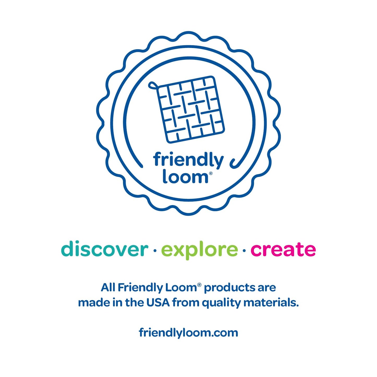 Harrisville Designs Friendly Loom Potholder Pro Weaving Kit | 10”x10” Sturdy Metal Loom and Quality Cotton Weaving Loops | Complete Kit to Weave 2 Large, Durable Potholders | Made in the USA