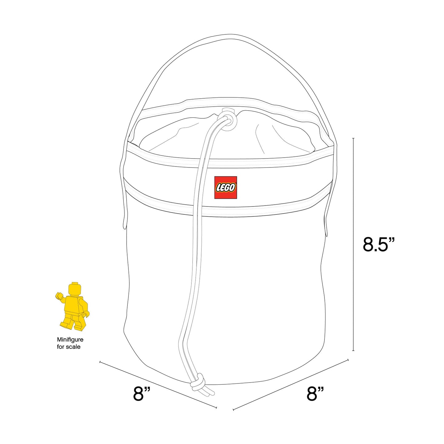LEGO STORAGE CINCH BUCKET - BLUE