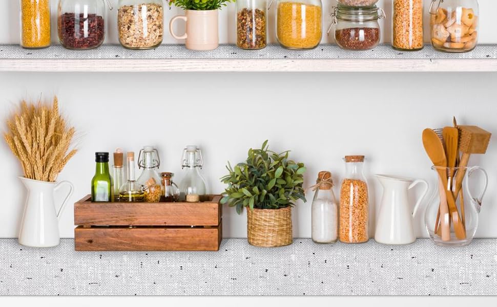 Bulk Shelf Liner 18" W x 192" L Cupboard Liner Shelving Paper for Cabinets and Drawers Pantry Shelf Liners for Kitchen Cabinets Non