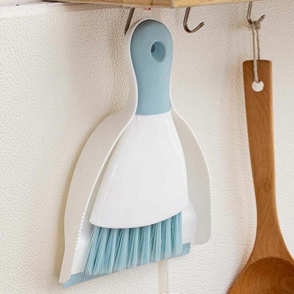 Dust pan Broom Brush Dustpan Small Broom and Dustpan Set(Light Blue (2 Count)
