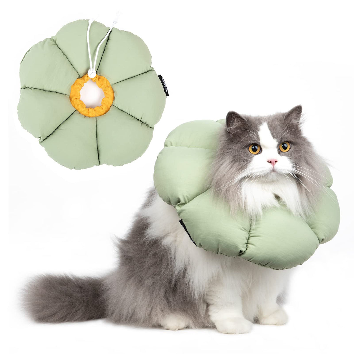 HiDREAM Cat Cone Collar,Cute Waterproof Elizabethan e Collar for Cats,Anti-Bite Lick Wound Healing Safety Cat Recovery Collar,All-Season Style
