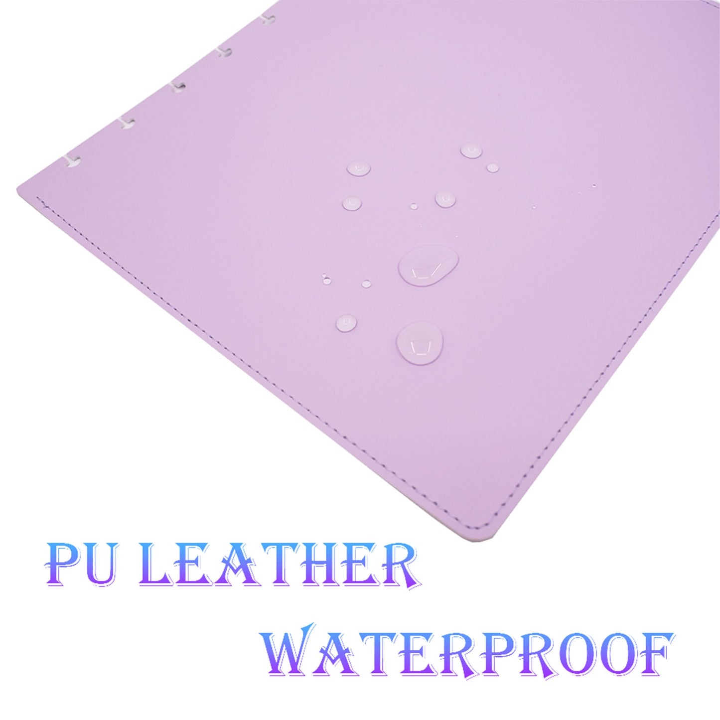 ITSYHPRO Discbound Notebook PU Leather Covers(1 Pair) Medium Discbound Journal(Light Purple,Medium)