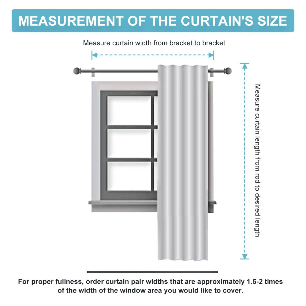 Blackout Curtains 72 inches Long for Bedroom (2 Count)